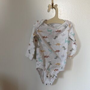 5/$25 Carter's Dinosaur Print Kids One Piece - White 12m